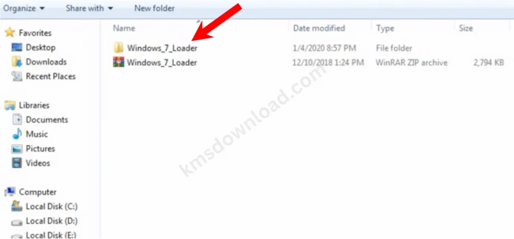 Installing Windows 7 Loader for Win 7